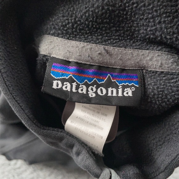 Patagonia Pullover Womens Small Gray Pink Piton Pullover Fleece Thermal Hiking - Picture 8 of 12